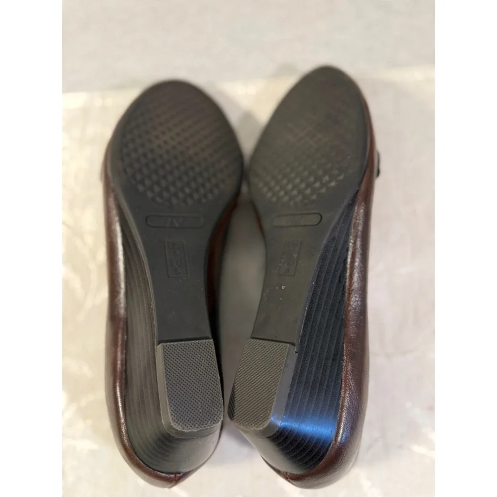 A2 by Aerosoles Womens Brown Wedge Loafer Horse Bit Buckle Size 8 Love Story